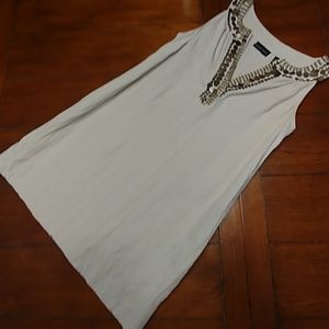 New York & Co. V- Neck Sleevless Tan Top